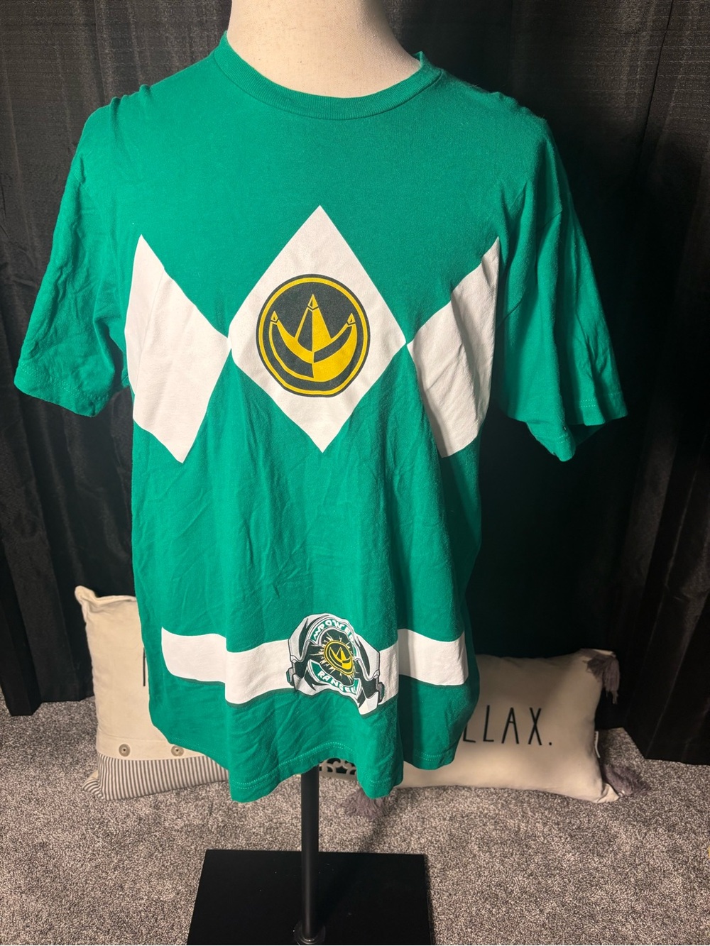 Power Ranger Green and White Short Sleeve Tee